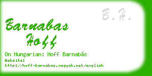 barnabas hoff business card
